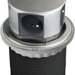 Bloc-prises ronde rétractable